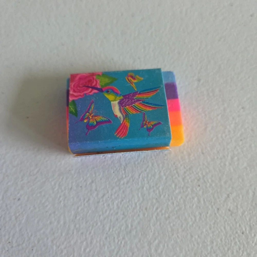Vintage Y2K Lisa Frank Masterpiece Hummingbird Rainbow Eraser